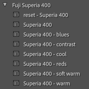 Fujifilm Superia X-TRA 400 Film Emulation Lightroom Preset