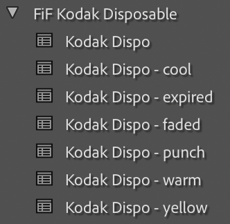 Kodak Disposable Film Emulation Lightroom Preset
